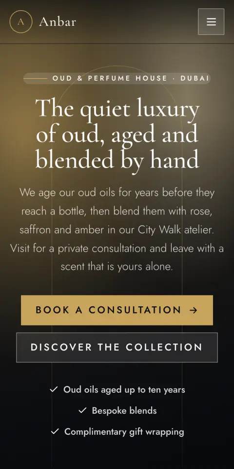 Atelier template — mobile preview