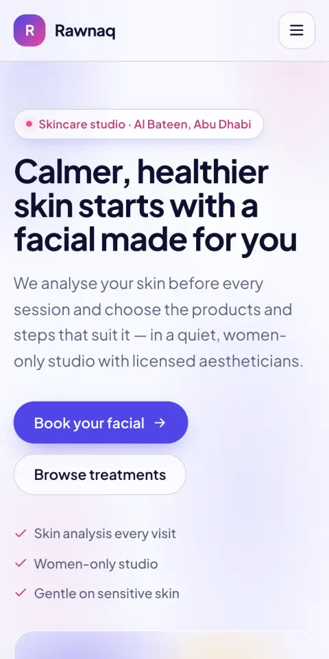 Lumen template — mobile preview